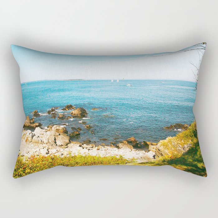 Rhode Island Coast Photo Rectangular Pillow