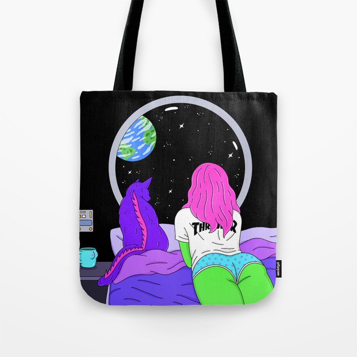 Alien Girl Tote Bag