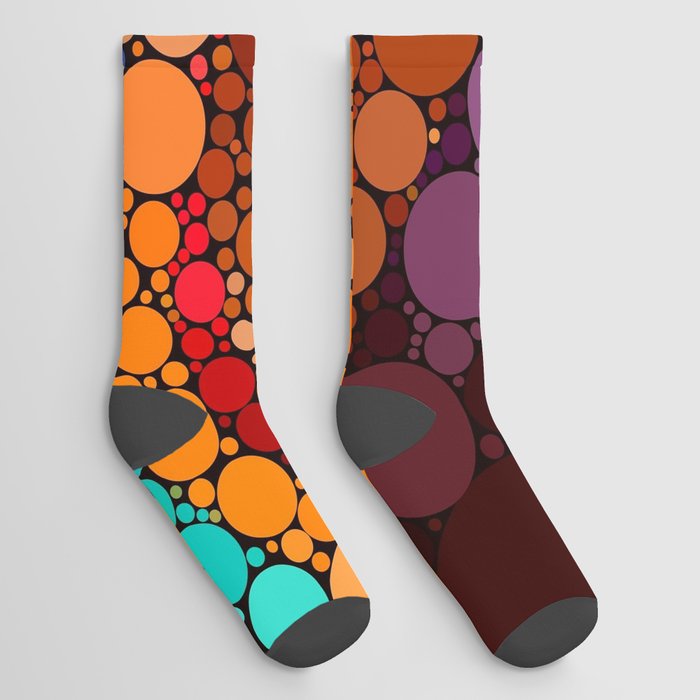 Rainbow Polka Dots #3 Socks