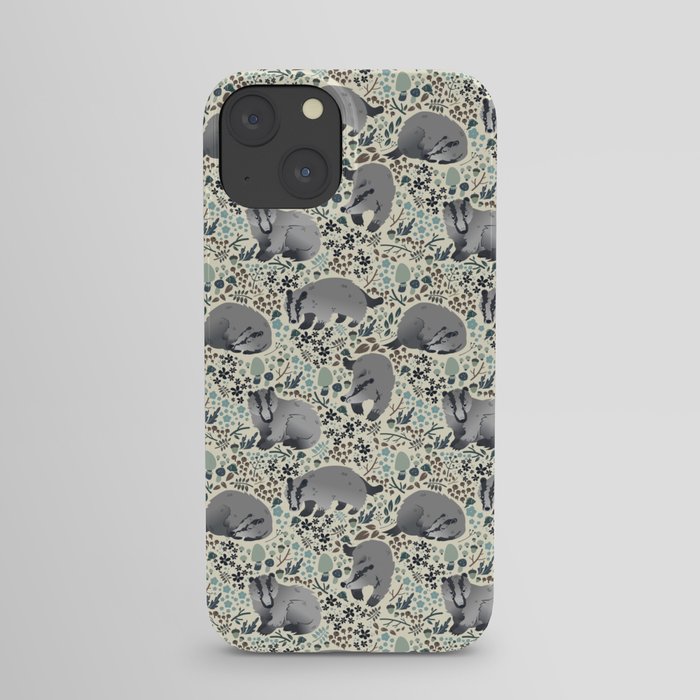 Badger pattern iPhone Case