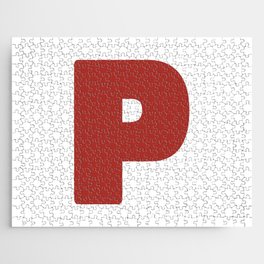 P (Maroon & White Letter) Jigsaw Puzzle