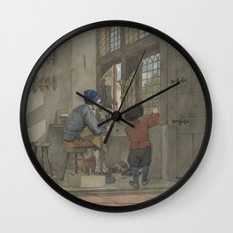 Shoemaker in his workshop, W. Barthautz, 1796 Wall Clock