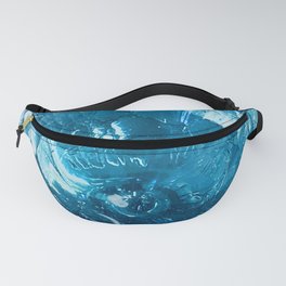 Turquoise, Teal & Aqua Shards of Glass Bowl Fanny Pack
