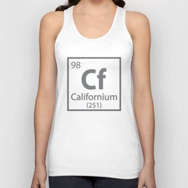 Californium- California Science Periodic Table Unisex Tank Top