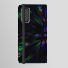 Digital explosion of glitch lines Android Wallet Case