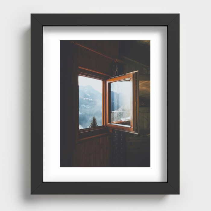 Dolomite Cabin Recessed Framed Print