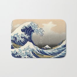 Hokusai - The great wave Bath Mat