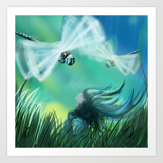 Dragonflies Art Print