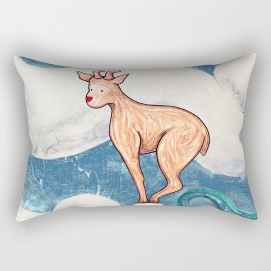 Winter Goat Rectangular Pillow