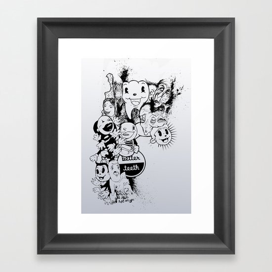 Better Teeth Framed Art Print