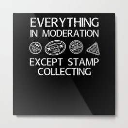 There, I Fixed It! Stamp Metal Print | Stampcollector, Hobby, Philatelist, Seal, Post, Tourist, Collecting, Philately, Vacation, Passport 