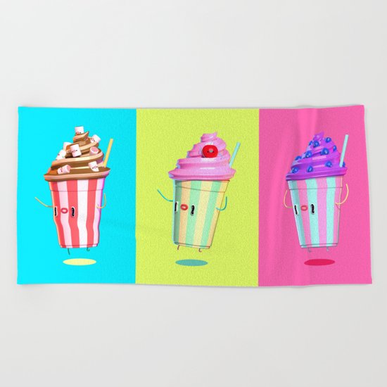 Milkshake Day Beach Towel