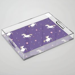 Cute unicorn pattern Acrylic Tray