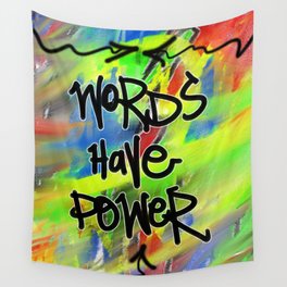 Words Have Power Wall Tapestry