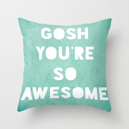 Gosh Throw Pillow