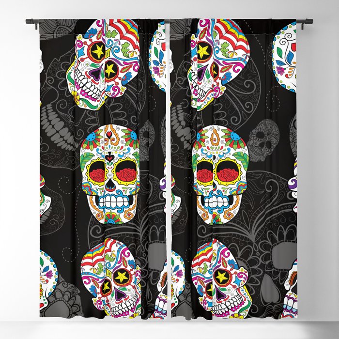 Sugar Skulls Blackout Curtain