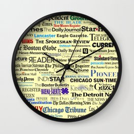 Newspapers Wall Clock