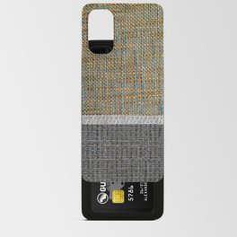 Gold Grey Tweed Color Block Android Card Case