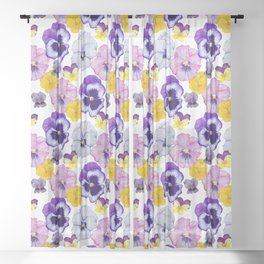 Pansy Collection - White Sheer Curtain