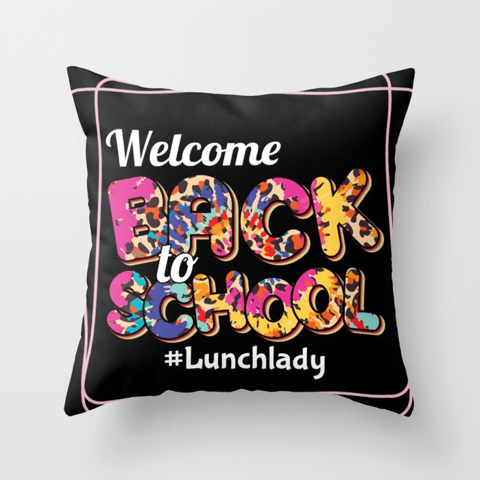 Lunchlady back to school gifts Throw Pillow