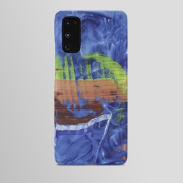 Contemplation In Blue A Orange Android Case