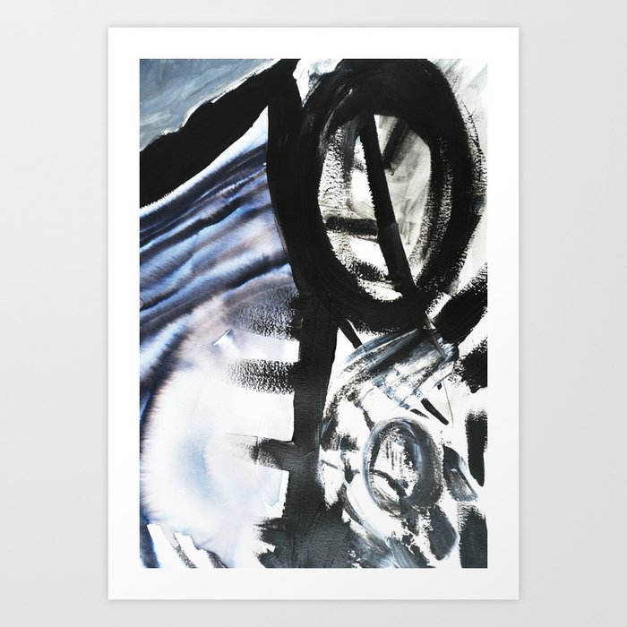 Fading Black White Abstract Art Print By Myartspacepr Society6