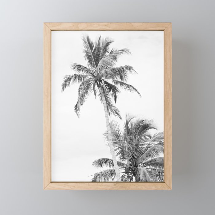 Floridian Palms Black & White #1 #tropical #wall #art #society6 Framed Mini Art Print