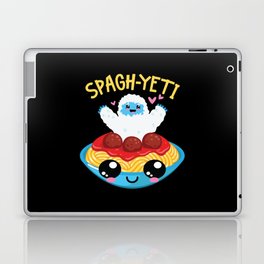 Spaghetti Yeti Bigfoot Eating Noodle Yeti Laptop Skin