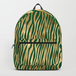 Beautiful Emerald and Gold Safari Patterns Backpack | Blue, Boho, Yellow, Turquoise, Stones, Girly, Marble, Bohemian, Aqua, Green 