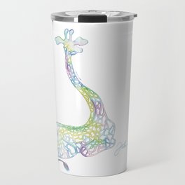 Cool Giraffe Watercolor Illustration Travel Mug