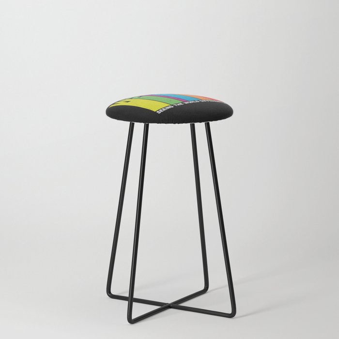 Seeing The World Differently Autism Awareness Counter Stool