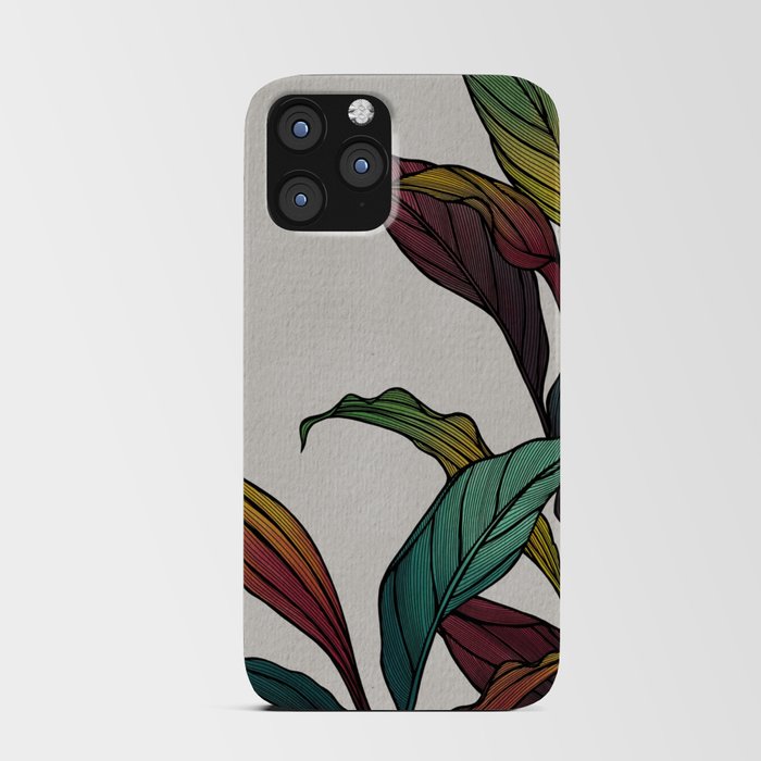 Exotic Colorful Leaves No. 1 iPhone Card Case