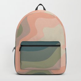 Colorful retro style swirl design Backpack