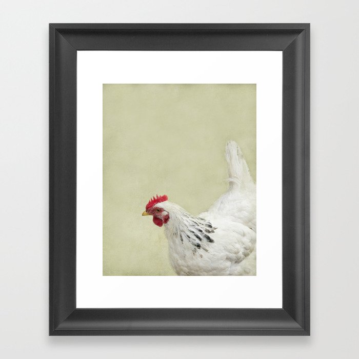 Chicken Portrait Framed Art Print by themoonandmars | Society6