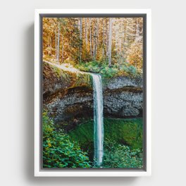 Oregon Waterfall Framed Canvas