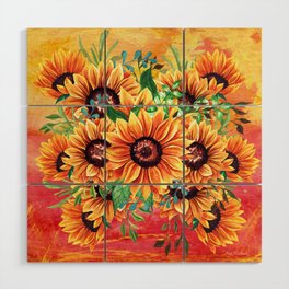 Sunflowers Wood Wall Art