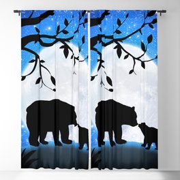 Moon and bears Blackout Curtain