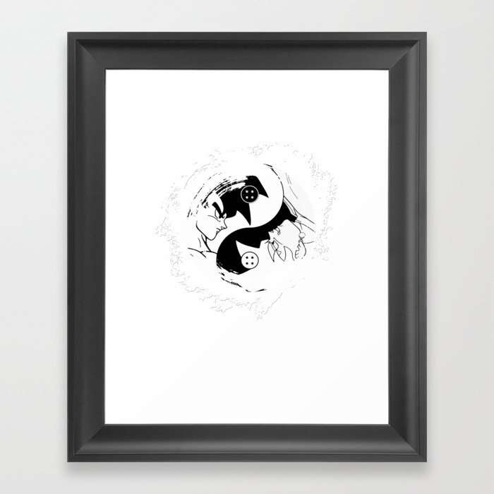 Goku Vs Goku Black Ying Yang Dragon Ball Super Framed Art Print By