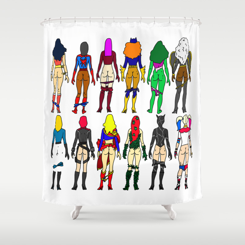 Superhero S Girls Row Version Supere Shower Curtain By Notsniw Society6 Supere Shower Curtain, Superhero Shower Curtain Hooks