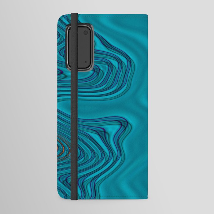 Ocean blue liquid shapes Android Wallet Case