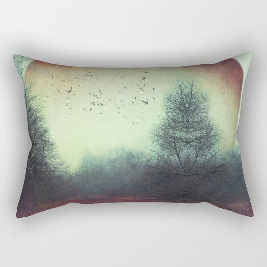 unReality - Fantastic Landscape with Red Planet Rectangular Pillow