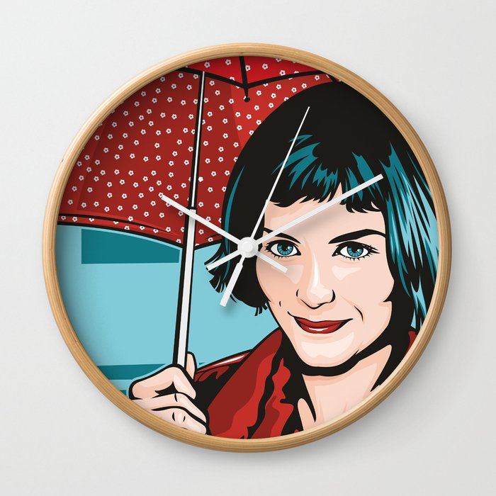Amelie Wall Clock By Jamie Lee Art Society6