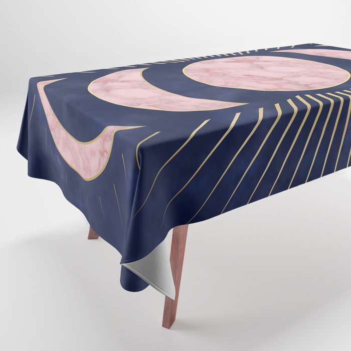 Phases of the Moon, Rose Gold Tablecloth