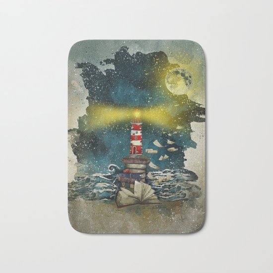 the sea is poetry Bath Mat