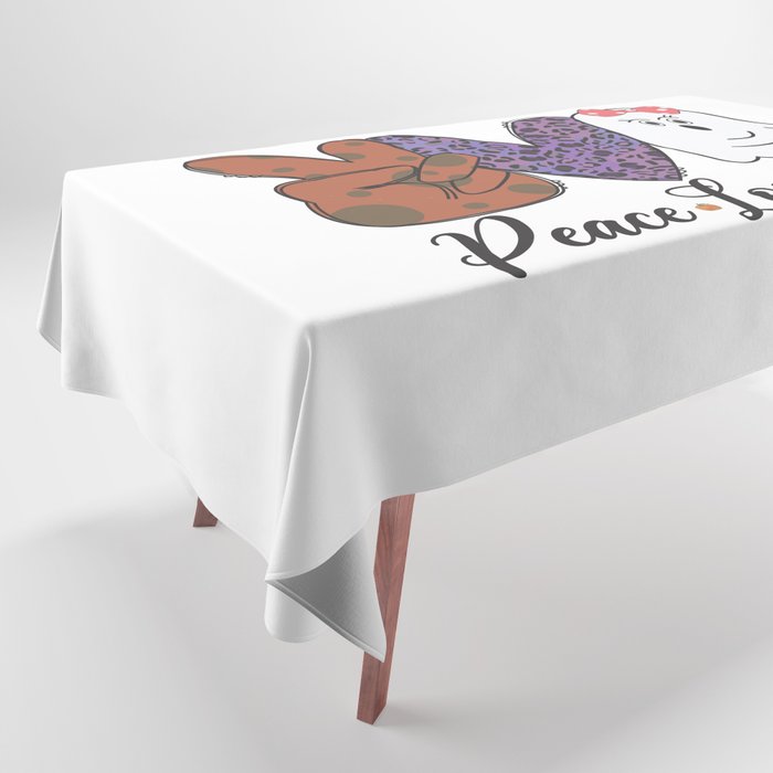 Peace Love Boo Tablecloth