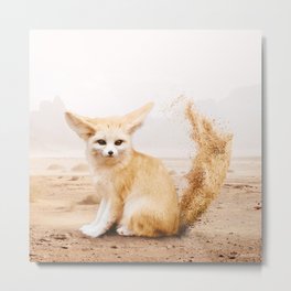 Sand Fox Metal Print