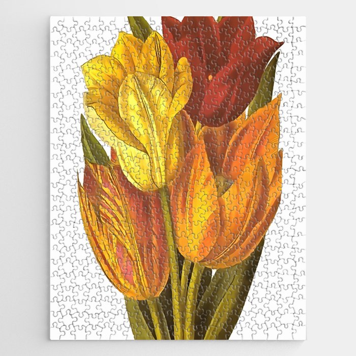 Cut Tulips Still Life Art Jigsaw Puzzle