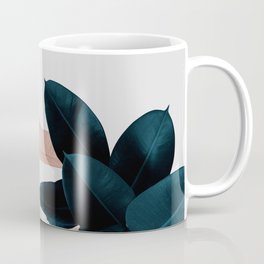 Blush & Blue Leaves Coffee Mug