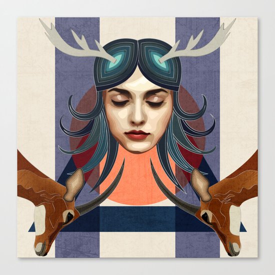 Antelope Girl Canvas Print
