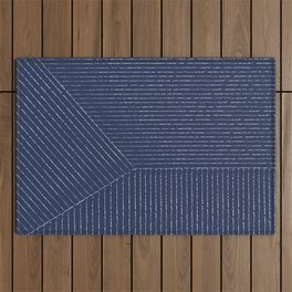 Lines (Navy) Outdoor Rug